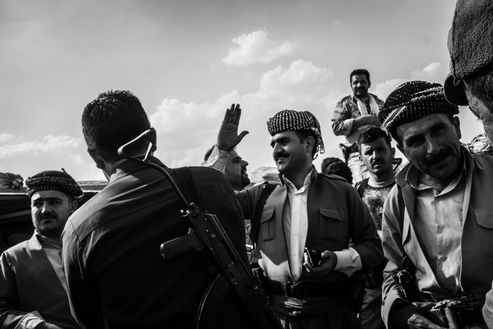 مقاتلو البيشمركة في بعشيقة – تصوير: تصوير: الكساندر افونسو